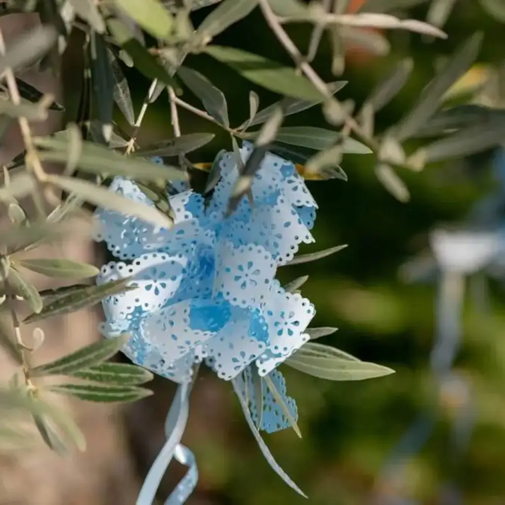 Automatische bloemenboog blauw (set van 5)