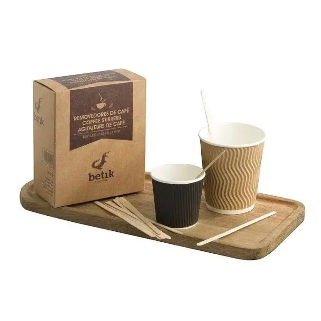 Biologisch afbreekbare koffie roerstaaf 11cm (Verpakking van 1000)