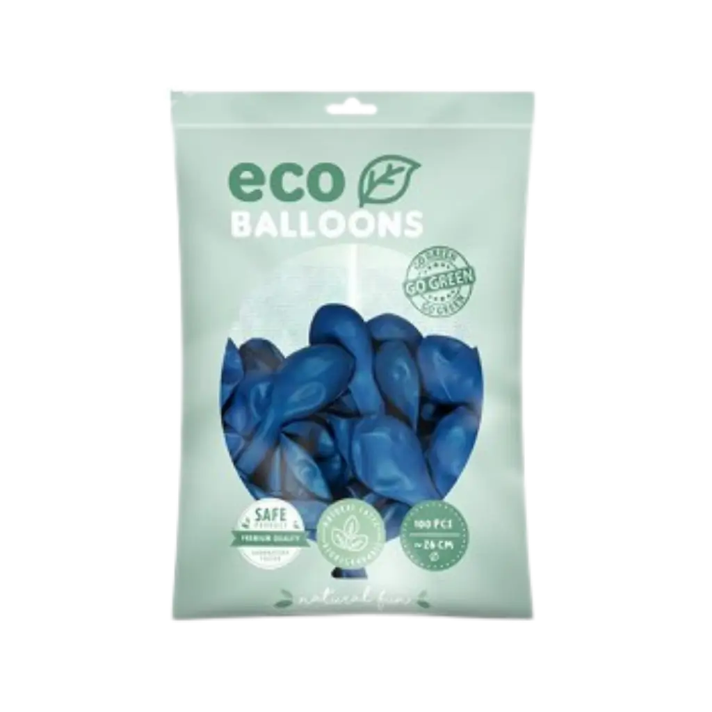 Set van 10 blauwe biologisch afbreekbare ballonnen