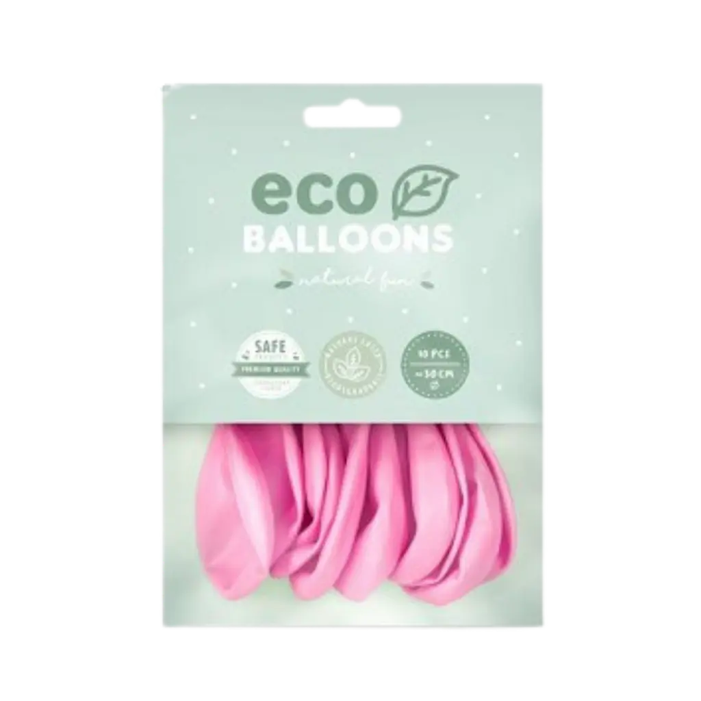 Set van 10 biologisch afbreekbare ballonnen Licht Roze