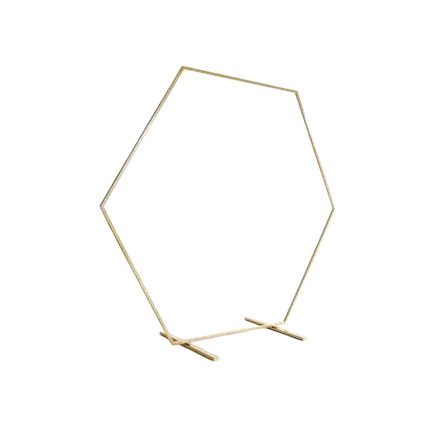 Gouden metalen ballonboog structuur ø 2m