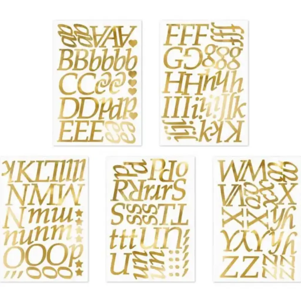 LETTERS STICKERS GOUD