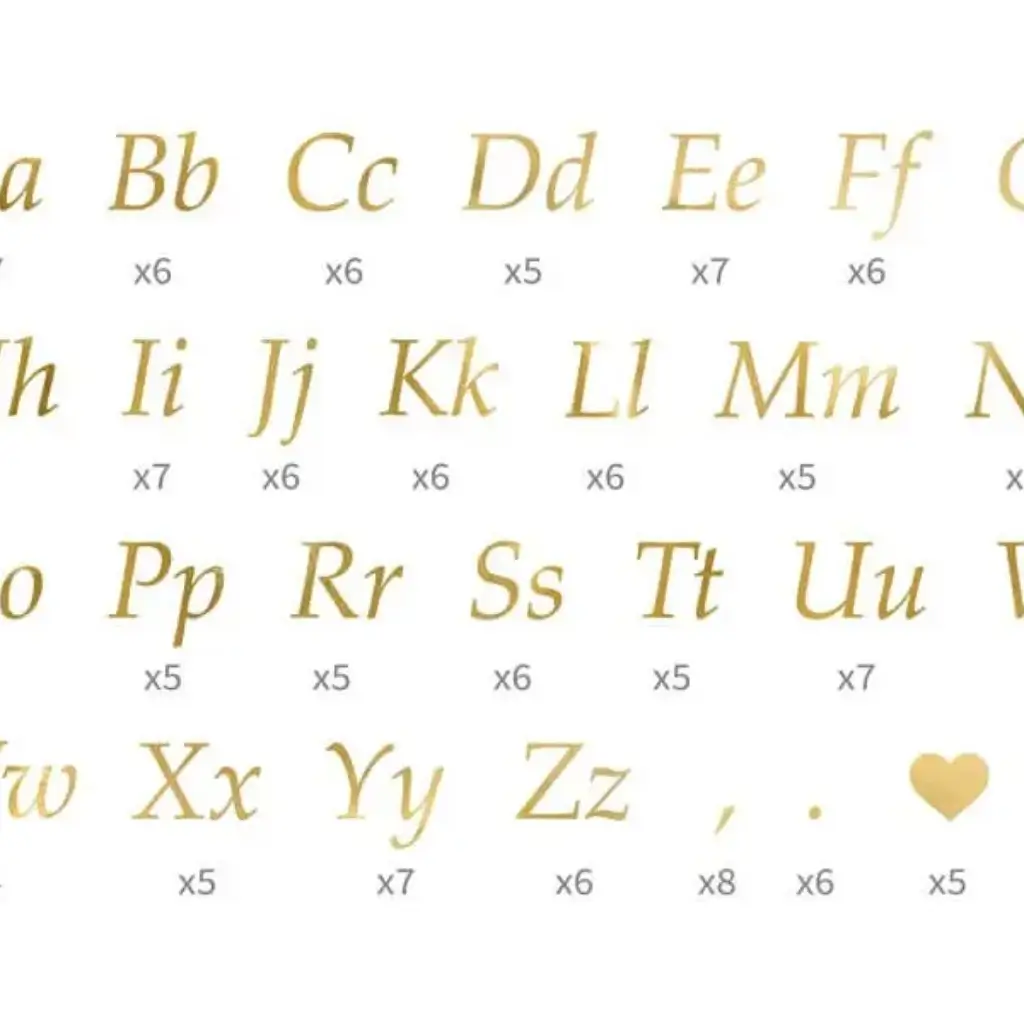 LETTERS STICKERS GOUD