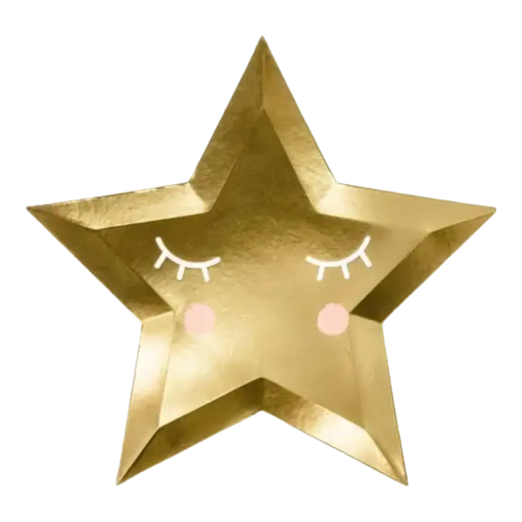 Little Star" Gouden plaat (set van 6)