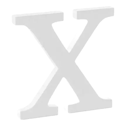 Letter X in wit hout