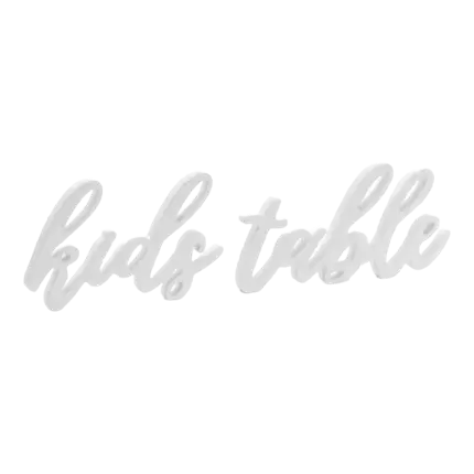 Kindertafel letters Wit