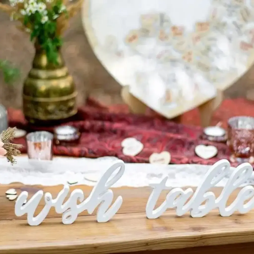 Wish Table" letters Wit