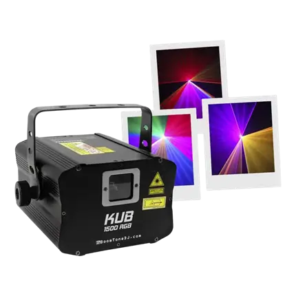 VEELKLEURIGE LASERMACHINE - KUB 1500 RGB - BOOMTONE DJ