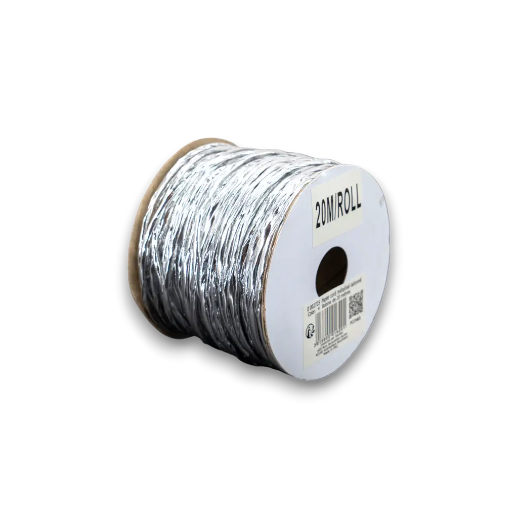 Zilver metallic koord - 20 m