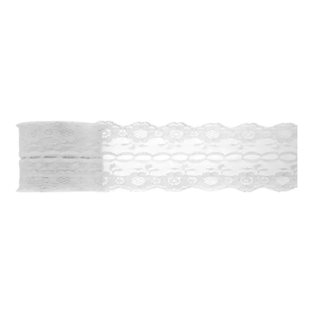 Wit kanten lint - 3m x 50mm