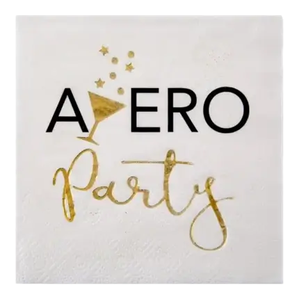 Papieren servet Apéro wit - Set van 20