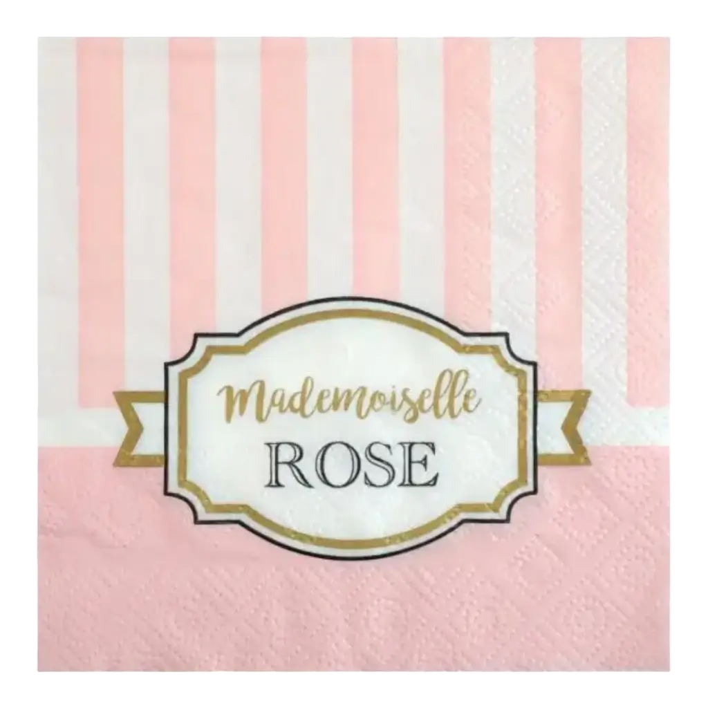 Papieren servet "Mademoiselle Rose" - Set van 20
