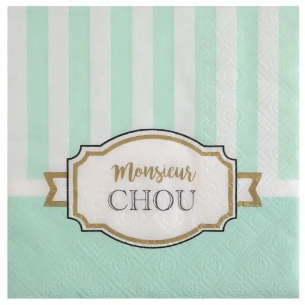 Monsieur Chou" papieren handdoeken - Set van 20