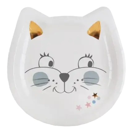 Papieren bord Kitty Party ø18cm - Set van 10