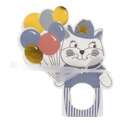 Kitty Party Bruidstaartdoos Blauw - Set van 6