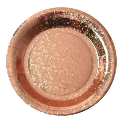 Etincelante Rose Gold papieren bord ø22.5cm - Set van 10