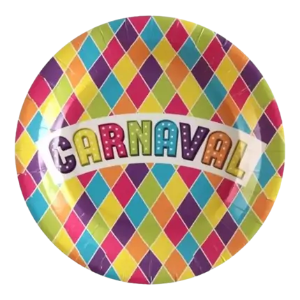 Papieren bord Carnaval ø23cm - Set van 10