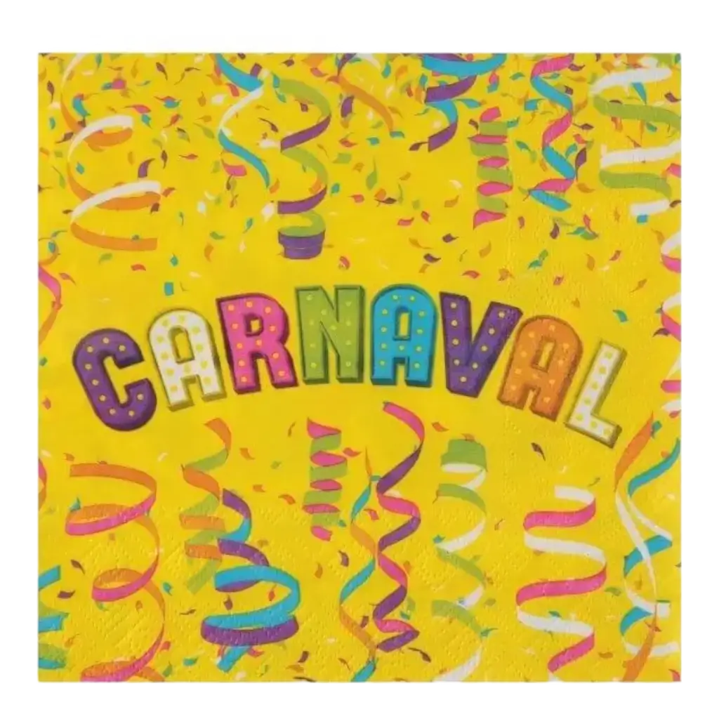 Papieren servet "Carnaval" - Set van 20