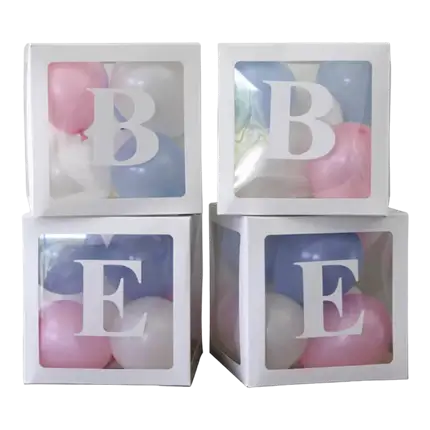 SET 4 BABY SHOWER CUBES