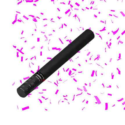 Roze handmatig confetti pistool 50 cm Magic FX