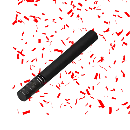 Rood handmatig confetti pistool 50 cm Magic FX