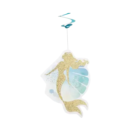 Zeemeermin decoratie swirls (set van 2)