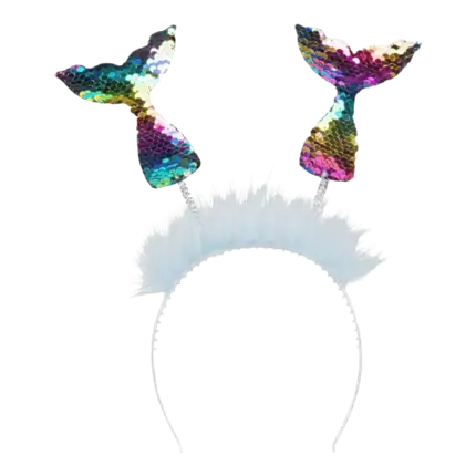 Hoofdband 2 zeemeerminstaarten regenboog