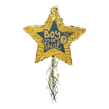 Pinata Jongen of meisje zwarte en gouden ster