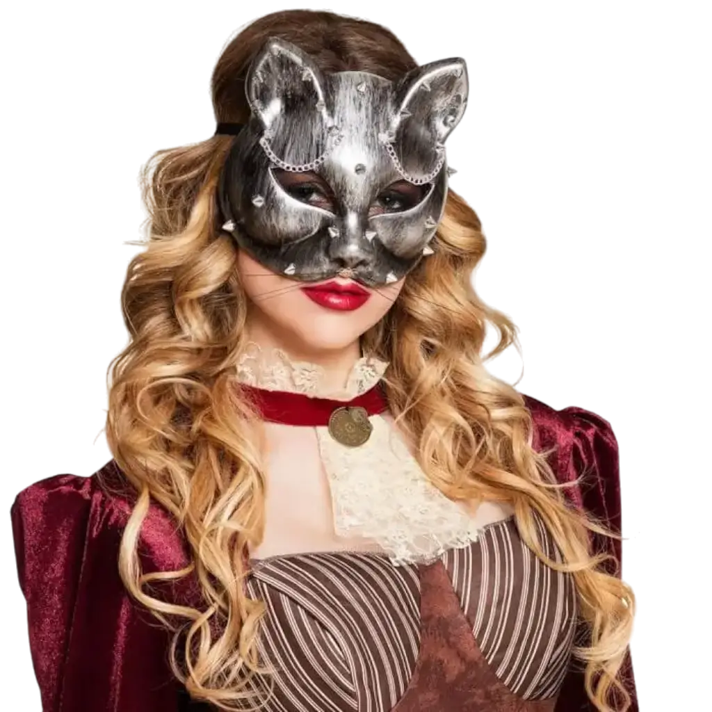 Metalen kattenmasker