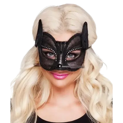 Zwarte Kanten Kat Wolf met Snorharen