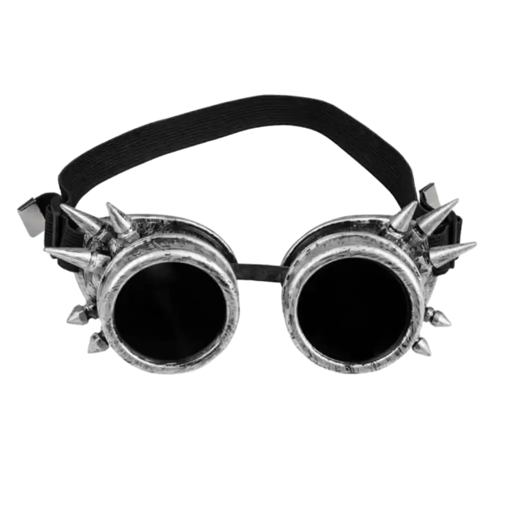 Retro metalen bril met spikes
