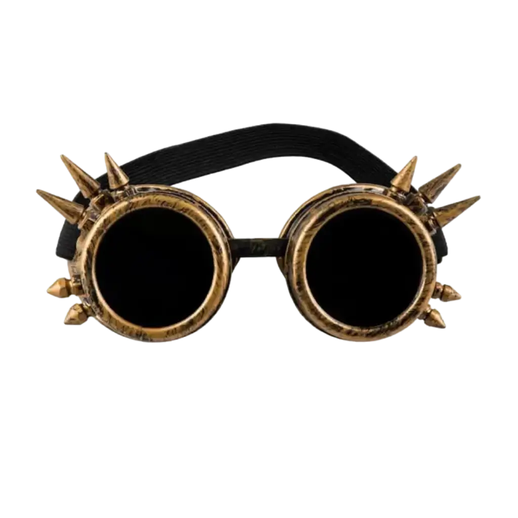 Retro koperen bril met spikes