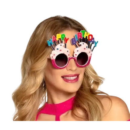 Cupcake glazen HAPPY BIRTHDAY