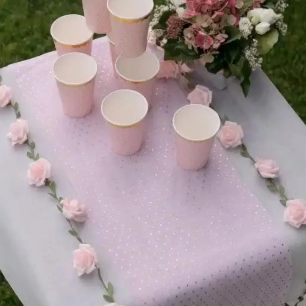 Witte Rozenkrans - ø 50mm / 120cm