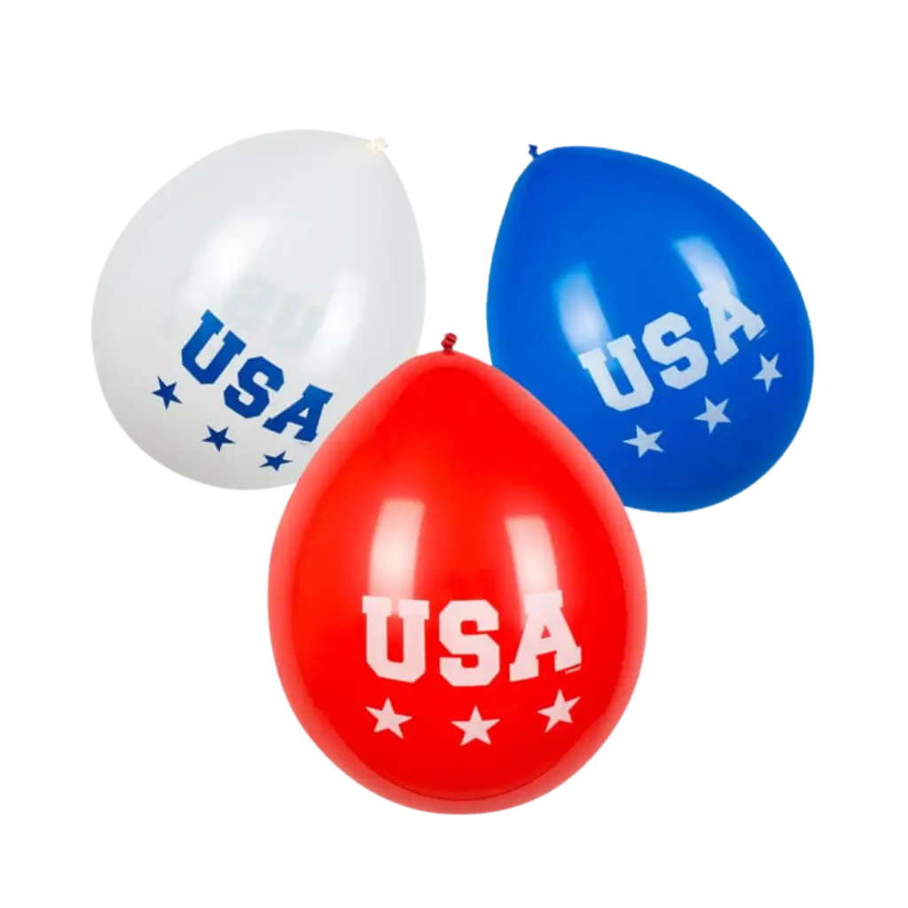Latex ballon "USA" (set van 6)