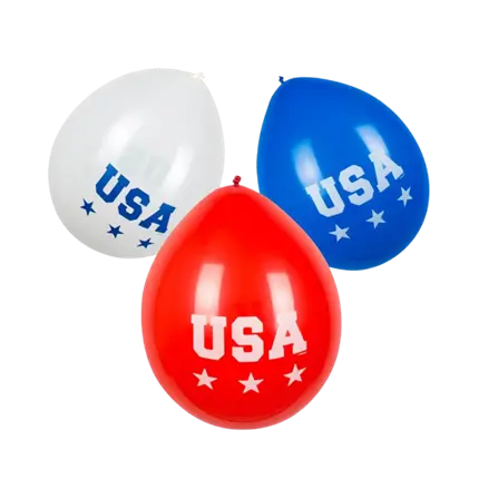 Latex ballon USA (set van 6)