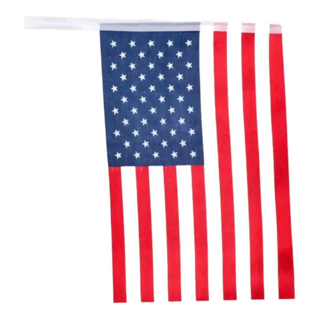 Slinger van kleine Amerikaanse vlaggen