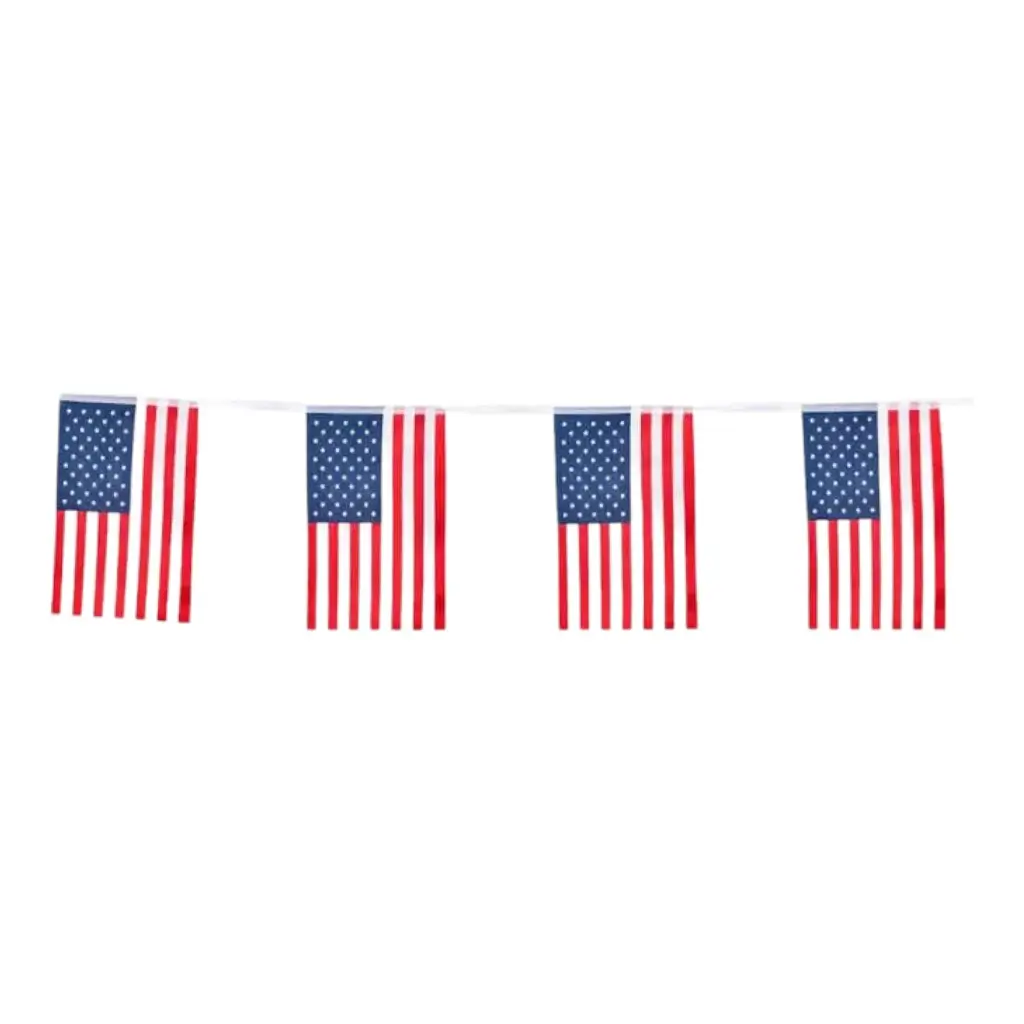 Slinger van kleine Amerikaanse vlaggen