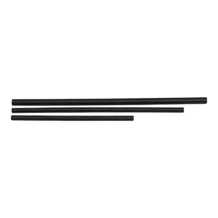 Zwart papieren rietje individuele verpakking 14cm /ø8mm x100