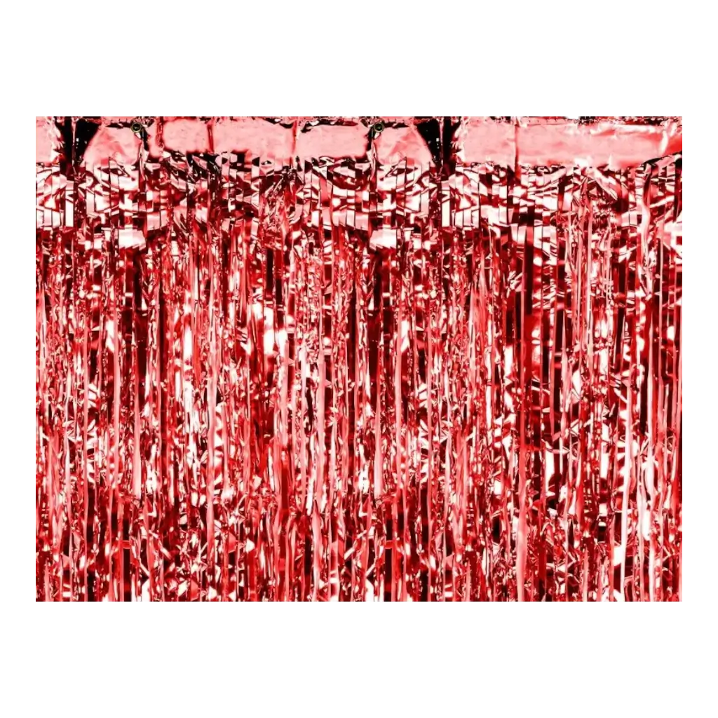Rood glittergordijn - 90x250cm