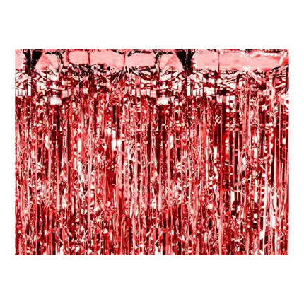 Rood glittergordijn - 90x250cm