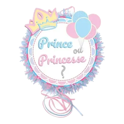 3D Pinata prins of prinses? -30 x 7,5 cm