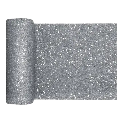 Tafelloper SILVER Glitter 5 meter