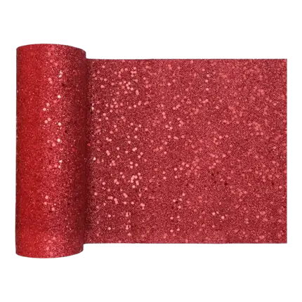 Tafelloper ROOD Glitter 5 meter