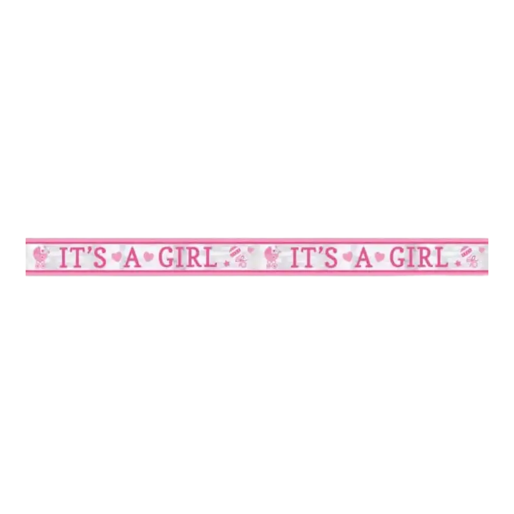 IT'S A GIRL slinger roze 76x12,7cm