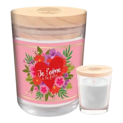 Glazen kaars Ik hou zielsveel van je