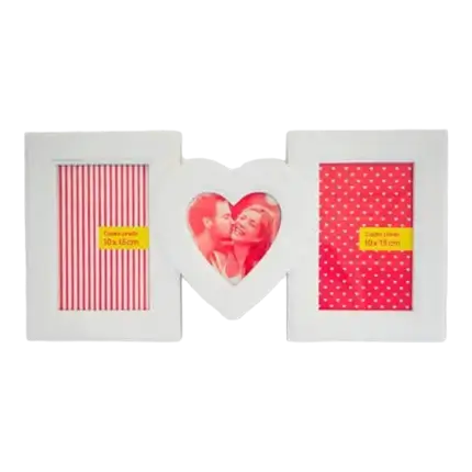 Fotolijst met wit hart