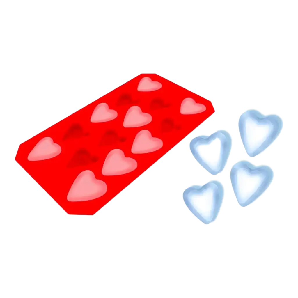 Rode hart ijsblokjesvorm