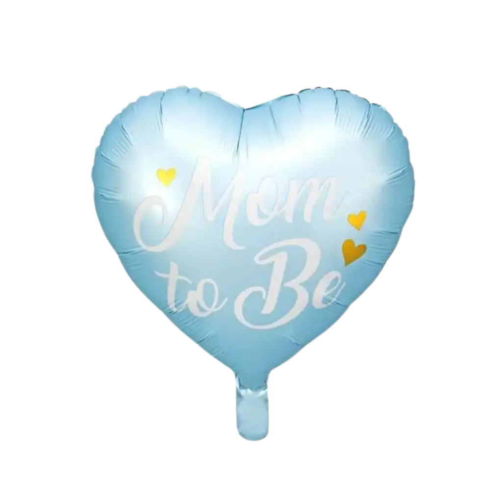 Mom to Be" Blauwe Hart Aluminium Ballon - 35cm