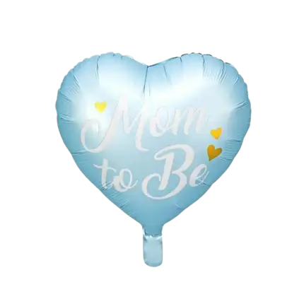 Mom to Be Blauwe Hart Aluminium Ballon - 35cm